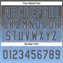 Laden Sie das Bild in den Galerie-Viewer, Custom Steel Gray Light Blue 3D Gradient Square Shape Two-Button Unisex Softball Jersey