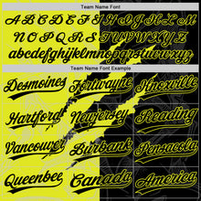 Load image into Gallery viewer, Custom Graffiti Pattern Black-Neon Yellow 3D Scratch Two-Button Unisex Softball Jersey