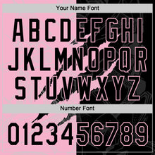 Load image into Gallery viewer, Custom Graffiti Pattern Black-Light Pink 3D Scratch Two-Button Unisex Softball Jersey