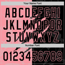 Load image into Gallery viewer, Custom Graffiti Pattern Black-Medium Pink 3D Scratch Two-Button Unisex Softball Jersey