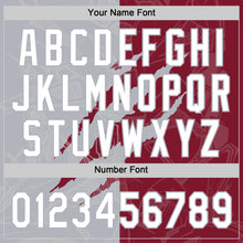 Charger l'image dans la galerie, Custom Graffiti Pattern White Crimson-Gray 3D Scratch Two-Button Unisex Softball Jersey