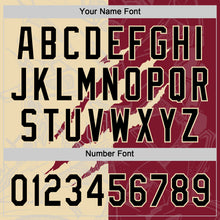 Charger l'image dans la galerie, Custom Graffiti Pattern Black Crimson-Cream 3D Scratch Two-Button Unisex Softball Jersey