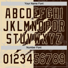 Charger l'image dans la galerie, Custom Graffiti Pattern Brown-Cream 3D Scratch Two-Button Unisex Softball Jersey