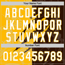 Charger l'image dans la galerie, Custom Graffiti Pattern White Brown-Gold 3D Scratch Two-Button Unisex Softball Jersey