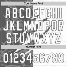 Загрузить изображение в средство просмотра галереи, Custom Graffiti Pattern White-Steel Gray 3D Scratch Two-Button Unisex Softball Jersey