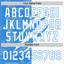 Charger l'image dans la galerie, Custom Graffiti Pattern White-Electric Blue 3D Scratch Two-Button Unisex Softball Jersey