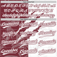 Charger l'image dans la galerie, Custom Graffiti Pattern White-Burgundy 3D Scratch Two-Button Unisex Softball Jersey