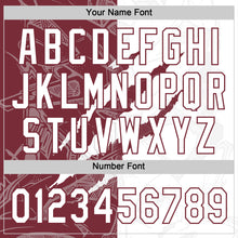 Charger l'image dans la galerie, Custom Graffiti Pattern White-Burgundy 3D Scratch Two-Button Unisex Softball Jersey