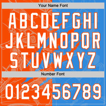 Charger l'image dans la galerie, Custom Graffiti Pattern White Electric Blue-Orange 3D Scratch Two-Button Unisex Softball Jersey