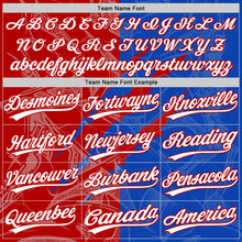 Charger l'image dans la galerie, Custom Graffiti Pattern White Thunder Blue-Red 3D Scratch Two-Button Unisex Softball Jersey