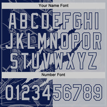 Charger l'image dans la galerie, Custom Graffiti Pattern Gray-Navy 3D Scratch Two-Button Unisex Softball Jersey