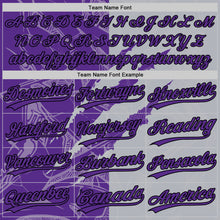 Charger l'image dans la galerie, Custom Graffiti Pattern Purple Gray-Black 3D Scratch Two-Button Unisex Softball Jersey