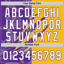 Charger l'image dans la galerie, Custom Graffiti Pattern White Gold-Purple 3D Scratch Two-Button Unisex Softball Jersey