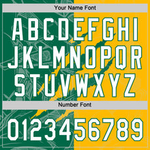 Charger l'image dans la galerie, Custom Graffiti Pattern White Gold-Kelly Green 3D Scratch Two-Button Unisex Softball Jersey