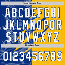 Charger l'image dans la galerie, Custom Graffiti Pattern White Gold-Royal 3D Scratch Two-Button Unisex Softball Jersey