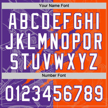 Charger l'image dans la galerie, Custom Graffiti Pattern White Orange-Purple 3D Scratch Two-Button Unisex Softball Jersey