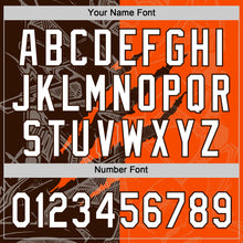 Charger l'image dans la galerie, Custom Graffiti Pattern White Orange-Brown 3D Scratch Two-Button Unisex Softball Jersey