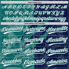 Charger l'image dans la galerie, Custom Graffiti Pattern White Navy-Teal 3D Scratch Two-Button Unisex Softball Jersey