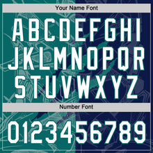 Charger l'image dans la galerie, Custom Graffiti Pattern White Navy-Teal 3D Scratch Two-Button Unisex Softball Jersey