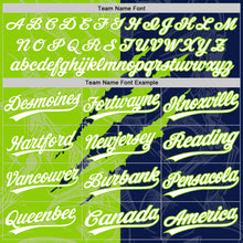 Charger l'image dans la galerie, Custom Graffiti Pattern White Navy-Neon Green 3D Scratch Two-Button Unisex Softball Jersey