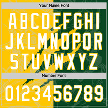 Charger l'image dans la galerie, Custom Graffiti Pattern White Green-Yellow 3D Scratch Two-Button Unisex Softball Jersey