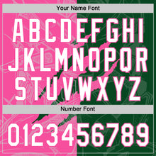 Charger l'image dans la galerie, Custom Graffiti Pattern White Green-Pink 3D Scratch Two-Button Unisex Softball Jersey