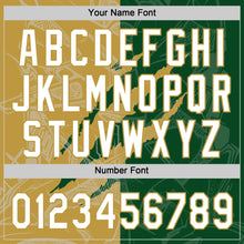 Charger l'image dans la galerie, Custom Graffiti Pattern White Kelly Green-Old Gold 3D Scratch Two-Button Unisex Softball Jersey