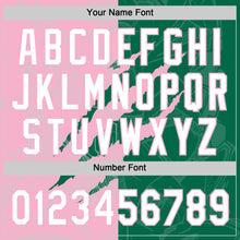 Charger l'image dans la galerie, Custom Graffiti Pattern White Kelly Green-Light Pink 3D Scratch Two-Button Unisex Softball Jersey