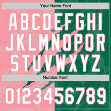 Charger l'image dans la galerie, Custom Graffiti Pattern White Kelly Green-Medium Pink 3D Scratch Two-Button Unisex Softball Jersey