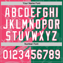 Charger l'image dans la galerie, Custom Graffiti Pattern White Kelly Green-Neon Pink 3D Scratch Two-Button Unisex Softball Jersey