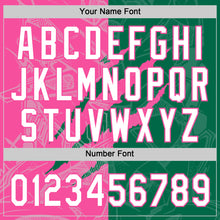 Load image into Gallery viewer, Custom Graffiti Pattern White Kelly Green-Pink 3D Scratch Two-Button Unisex Softball Jersey