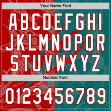 Charger l'image dans la galerie, Custom Graffiti Pattern White Teal-Red 3D Scratch Two-Button Unisex Softball Jersey