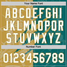 Charger l'image dans la galerie, Custom Graffiti Pattern White Teal-Old Gold 3D Scratch Two-Button Unisex Softball Jersey