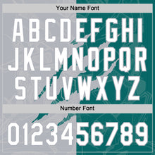 Charger l'image dans la galerie, Custom Graffiti Pattern White Teal-Gray 3D Scratch Two-Button Unisex Softball Jersey