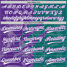 Charger l'image dans la galerie, Custom Graffiti Pattern White Teal-Purple 3D Scratch Two-Button Unisex Softball Jersey