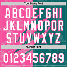 Charger l'image dans la galerie, Custom Graffiti Pattern White Teal-Pink 3D Scratch Two-Button Unisex Softball Jersey