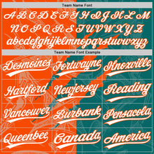 Charger l'image dans la galerie, Custom Graffiti Pattern White Teal-Orange 3D Scratch Two-Button Unisex Softball Jersey