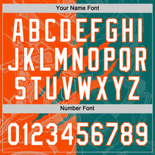 Charger l'image dans la galerie, Custom Graffiti Pattern White Teal-Orange 3D Scratch Two-Button Unisex Softball Jersey