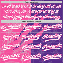 Charger l'image dans la galerie, Custom Graffiti Pattern White Purple-Pink 3D Scratch Two-Button Unisex Softball Jersey