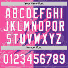 Charger l'image dans la galerie, Custom Graffiti Pattern White Purple-Pink 3D Scratch Two-Button Unisex Softball Jersey