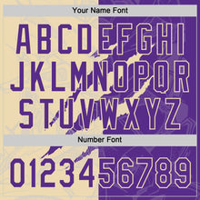 Charger l'image dans la galerie, Custom Graffiti Pattern Purple-Cream 3D Scratch Two-Button Unisex Softball Jersey