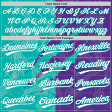 Charger l'image dans la galerie, Custom Graffiti Pattern White Purple-Aqua 3D Scratch Two-Button Unisex Softball Jersey