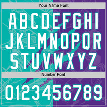 Charger l'image dans la galerie, Custom Graffiti Pattern White Purple-Aqua 3D Scratch Two-Button Unisex Softball Jersey