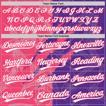 Load image into Gallery viewer, Custom Graffiti Pattern White Purple-Neon Pink 3D Scratch Two-Button Unisex Softball Jersey