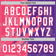 Load image into Gallery viewer, Custom Graffiti Pattern White Purple-Neon Pink 3D Scratch Two-Button Unisex Softball Jersey