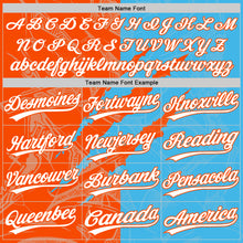 Charger l'image dans la galerie, Custom Graffiti Pattern White Sky Blue-Orange 3D Scratch Two-Button Unisex Softball Jersey