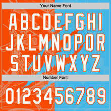 Charger l'image dans la galerie, Custom Graffiti Pattern White Sky Blue-Orange 3D Scratch Two-Button Unisex Softball Jersey