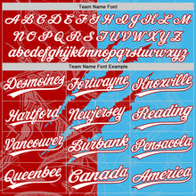 Charger l'image dans la galerie, Custom Graffiti Pattern White Sky Blue-Red 3D Scratch Two-Button Unisex Softball Jersey