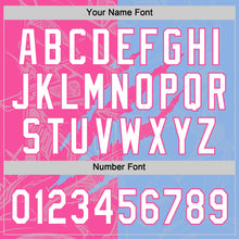 Load image into Gallery viewer, Custom Graffiti Pattern White Light Blue-Pink 3D Scratch Two-Button Unisex Softball Jersey