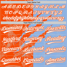 Laden Sie das Bild in den Galerie-Viewer, Custom Graffiti Pattern White Light Blue-Orange 3D Scratch Two-Button Unisex Softball Jersey